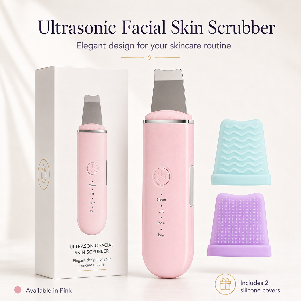 Espátula Ultrasónica Facial, Limpieza Profunda y Cuidado Profesional de la Piel