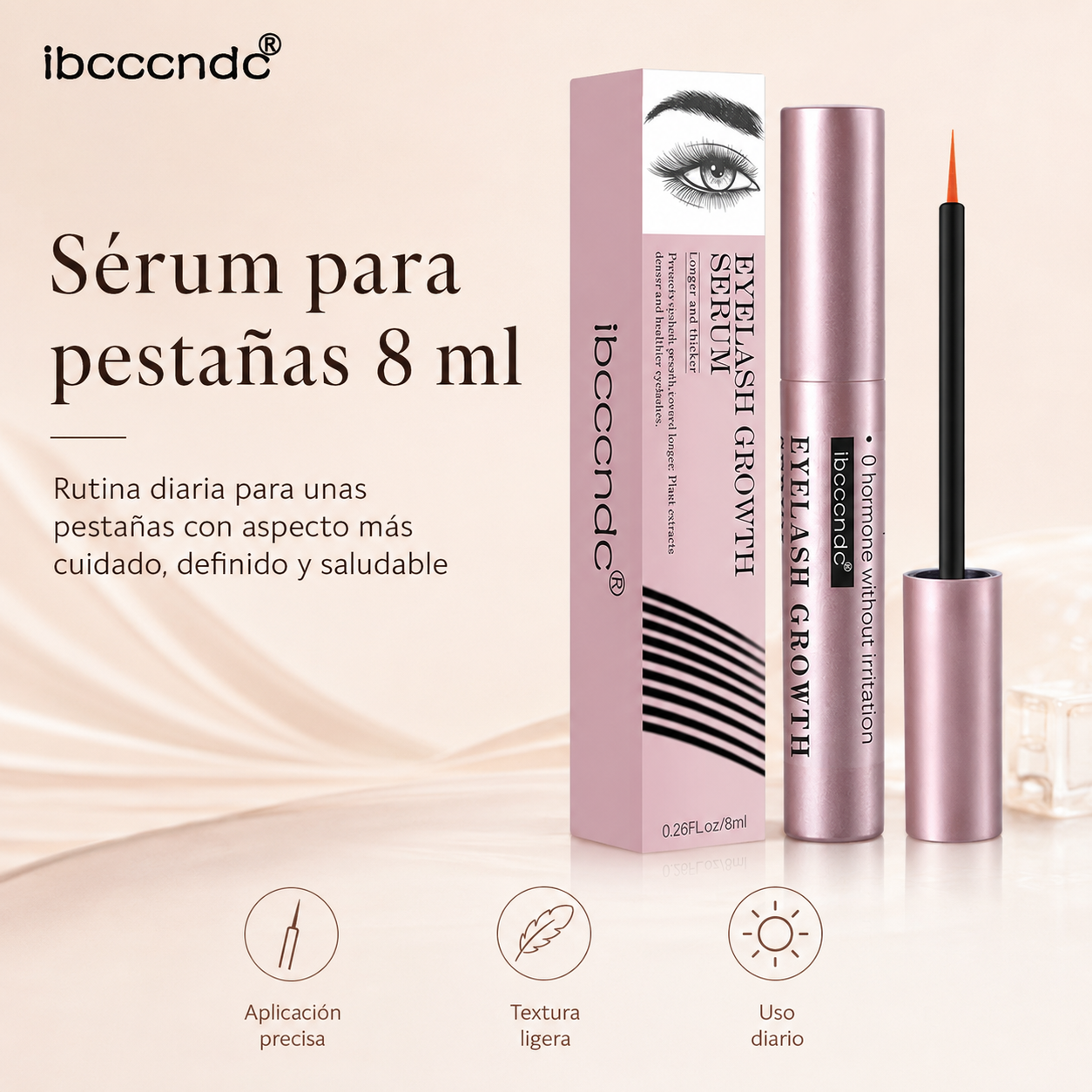 Sérum Fortalecedor de Pestañas 8 ml – Apariencia Más Larga, Densa y Definida