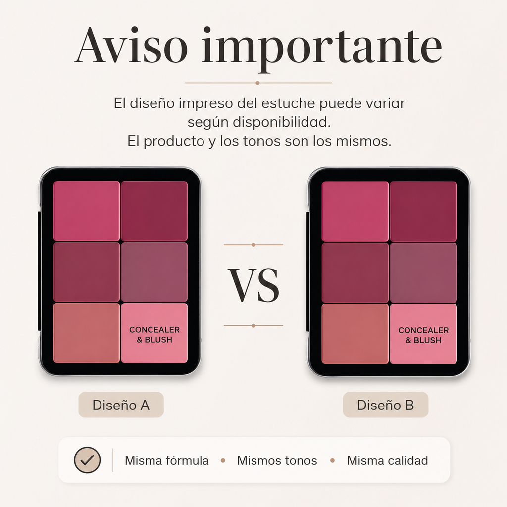 Paleta Profesional de Correctores, Coloretes e Iluminadores – 12 Tonos