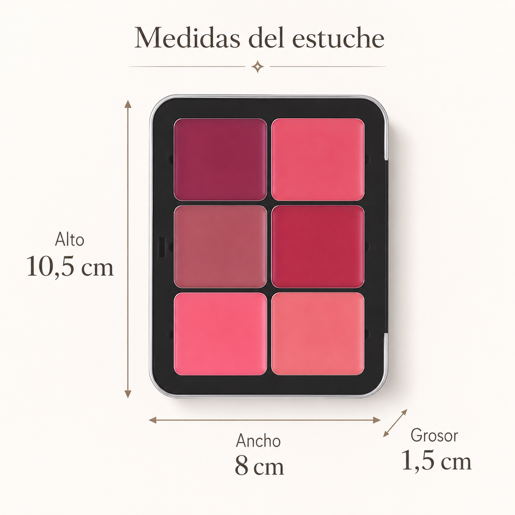 Paleta Profesional de Correctores, Coloretes e Iluminadores – 12 Tonos