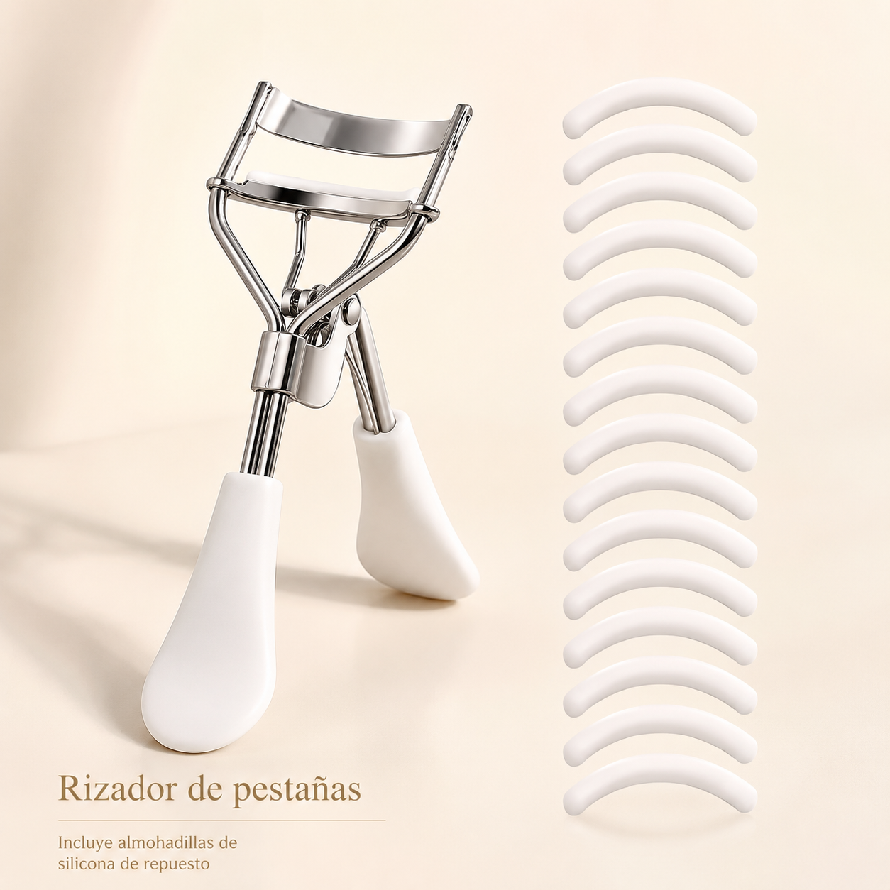 Rizador de Pestañas Profesional de Acero Inoxidable.