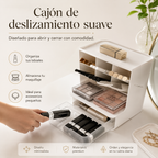 Organizador de Maquillaje Premium con Cajones,  Almacenamiento Elegante para Cosméticos y Cuidado Facial