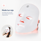 Máscara LED Facial Inalámbrica de 7 Colores. Rejuvenecimiento y Firmeza para Rostro y Cuello