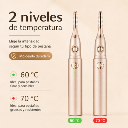 Rizador Eléctrico de Pestañas 2 en 1.  Riza, Define y Perfila tus Cejas
