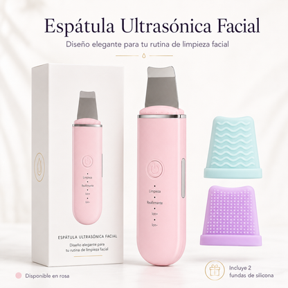 Espátula Ultrasónica Facial, Limpieza Profunda y Cuidado Profesional de la Piel