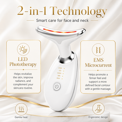 7-Color LED EMS Face & Neck Sculpting Device – Firming, Wrinkle Care & Jawline Contouring