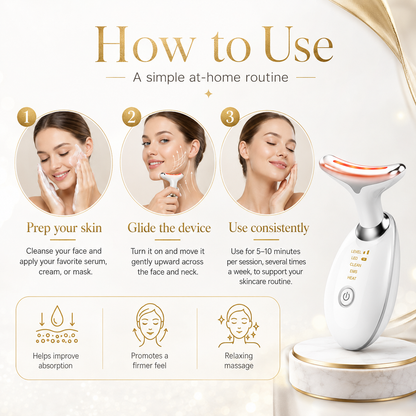 7-Color LED EMS Face & Neck Sculpting Device – Firming, Wrinkle Care & Jawline Contouring