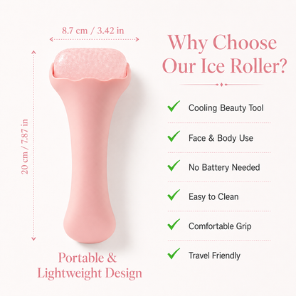 Reusable Cooling Ice Roller for Face & Body – Puffiness Relief, Skin Soothing & Cold Massage