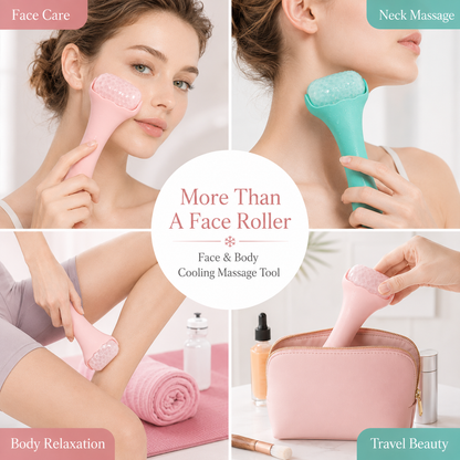 Reusable Cooling Ice Roller for Face & Body – Puffiness Relief, Skin Soothing & Cold Massage