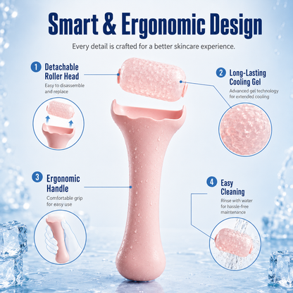 Reusable Cooling Ice Roller for Face & Body – Puffiness Relief, Skin Soothing & Cold Massage