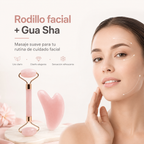 Set de Rodillo Facial y Gua Sha para Masaje y Cuidado de la Piel