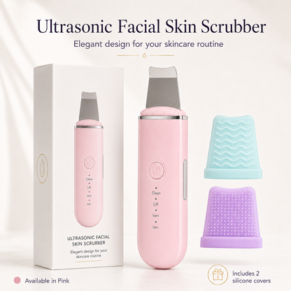 Espátula Ultrasónica Facial, Limpieza Profunda y Cuidado Profesional de la Piel