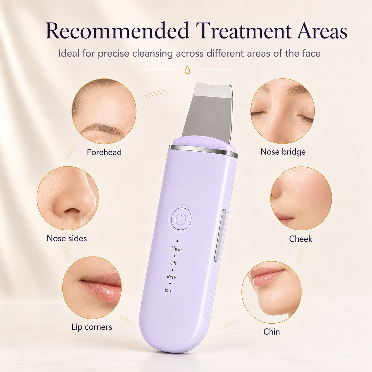 Espátula Ultrasónica Facial, Limpieza Profunda y Cuidado Profesional de la Piel